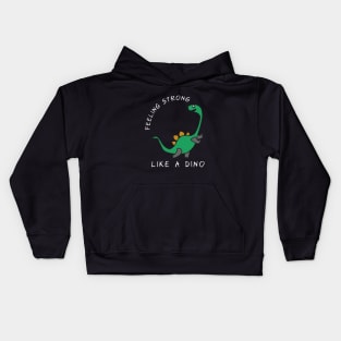 Strong like a Dino Kids Hoodie